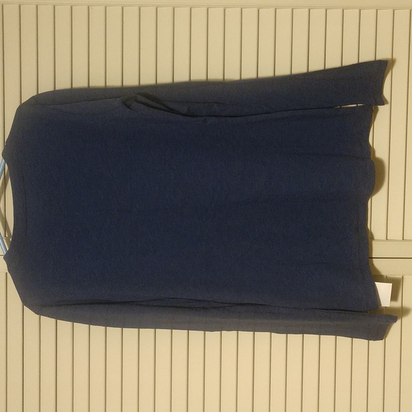 NWT Madewell XXS Long Sleeve Crew Neck Pocket Tee Naval Blue - Picture 3 of 7